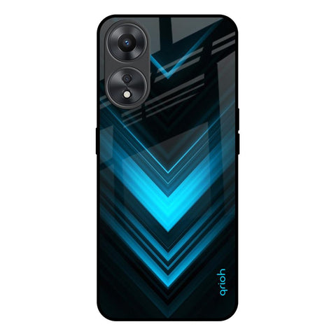 Vertical Blue Arrow Glossy Case For Oppo A58 5G