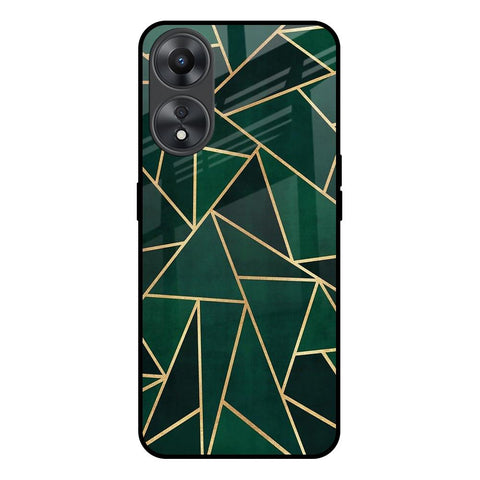 Abstract Green Glossy Case For Oppo A58 5G