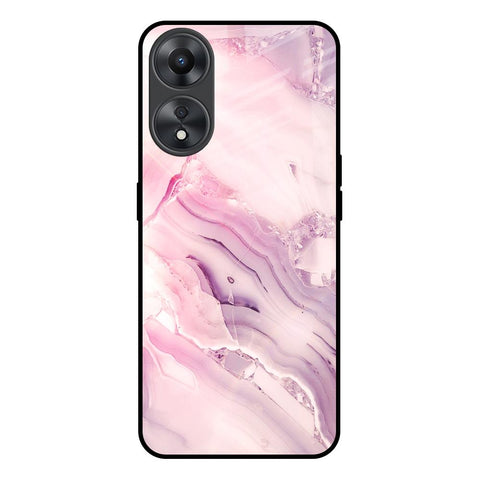 Diamond Pink Gradient Glossy Case For Oppo A58 5G