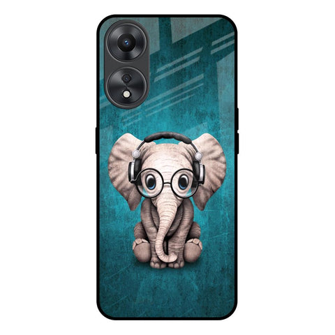 Adorable Baby Elephant Glossy Case For Oppo A58 5G