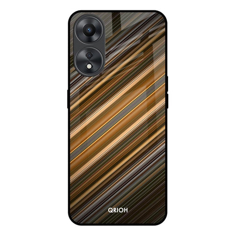 Diagonal Slash Pattern Glossy Case for Oppo A58 5G