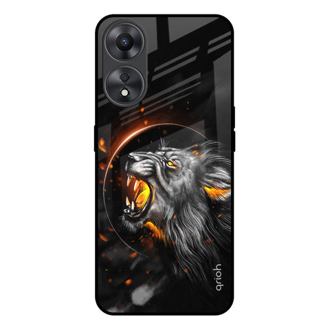 Aggressive Lion Glossy Case for Oppo A58 5G