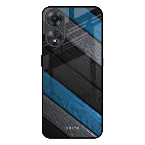 Multicolor Wooden Effect Glossy Case for Oppo A58 5G