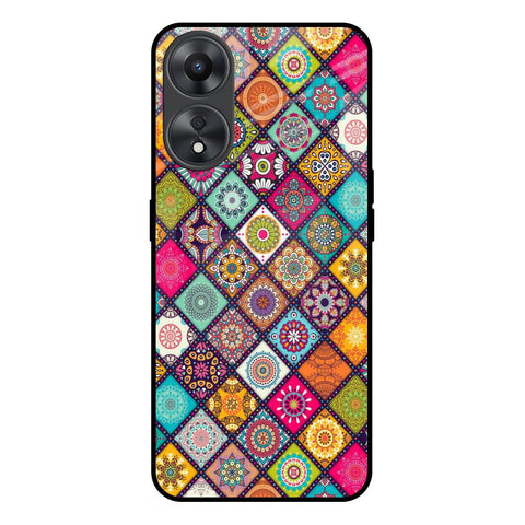 Multicolor Mandala Glossy Case for Oppo A58 5G