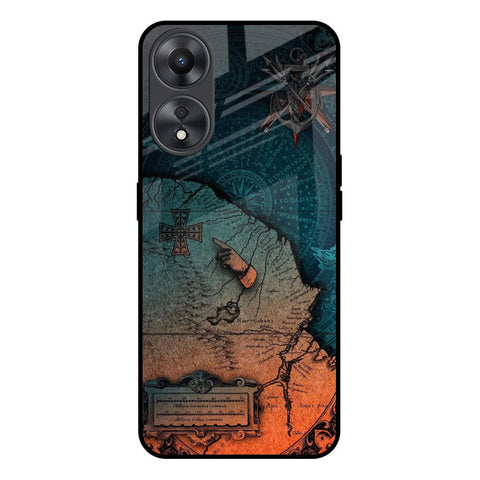 Geographical Map Glossy Case for Oppo A58 5G