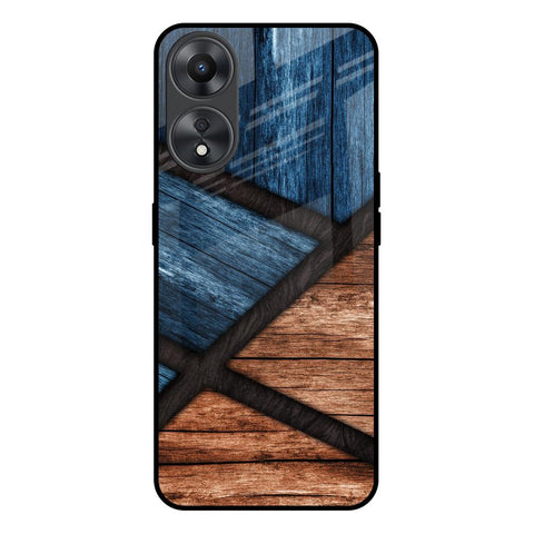 Wooden Tiles Glossy Case for Oppo A58 5G