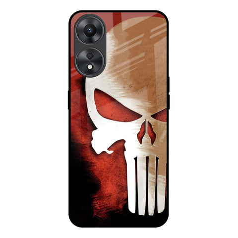 Red Skull Glossy Case for Oppo A58 5G