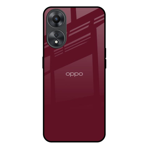 Classic Burgundy Glossy Case for Oppo A58 5G