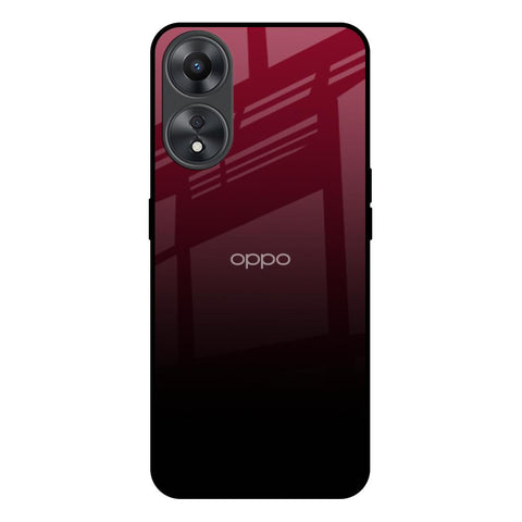 Wine Red Glossy Case For Oppo A58 5G