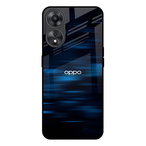 Blue Rough Abstract Glossy Case for Oppo A58 5G