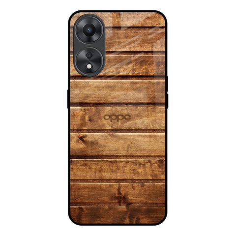 Wooden Planks Glossy Case for Oppo A58 5G