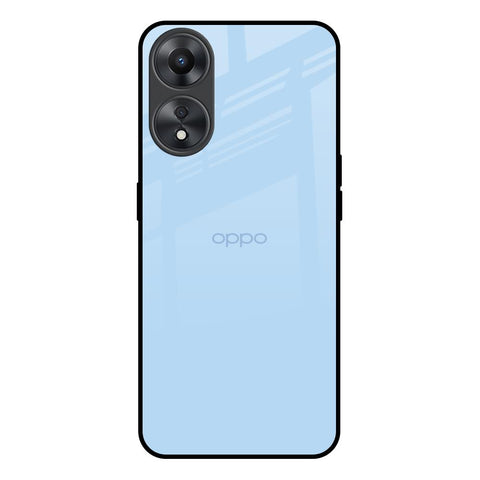 Pastel Sky Blue Glossy Case for Oppo A58 5G