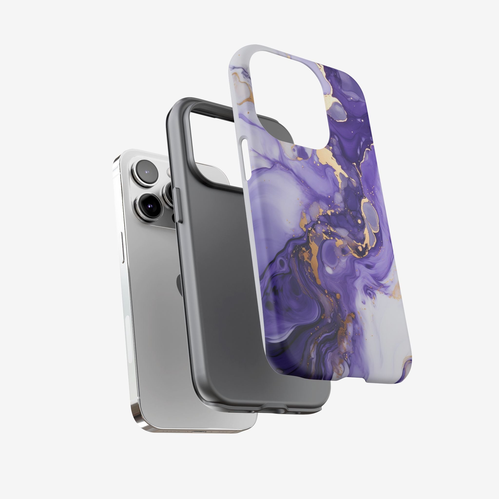 Violet Flow Premium Tough Shining Phone Case (Double Layer) Available For All iPhone Models
