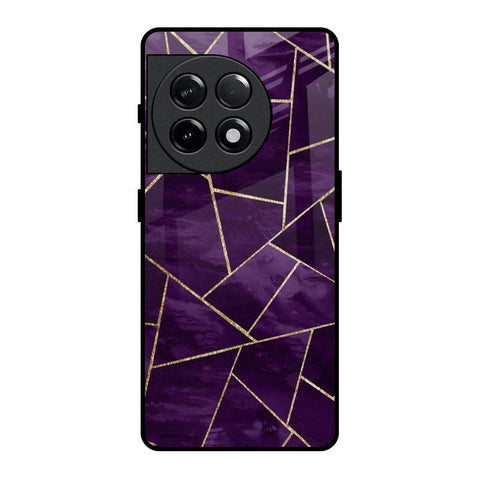 Geometric Purple Glossy Case For OnePlus 11R 5G
