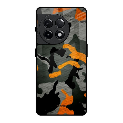 Camouflage Orange Glossy Case For OnePlus 11R 5G