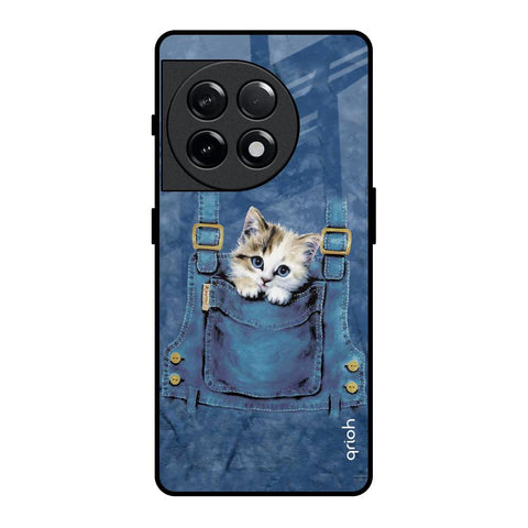 Kitty In Pocket Glossy Case For OnePlus 11R 5G