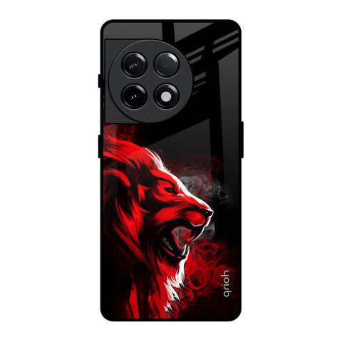 Red Angry Lion Glossy Case for OnePlus 11R 5G