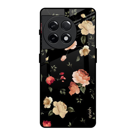 Black Spring Floral Glossy Case for OnePlus 11R 5G