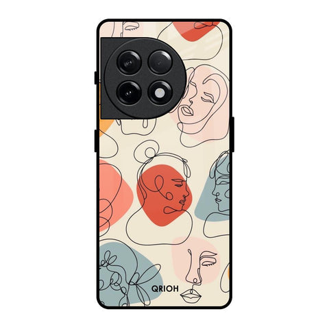 Abstract Faces Glossy Case for OnePlus 11R 5G
