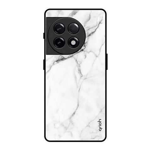 Modern White Marble Glossy Case for OnePlus 11R 5G