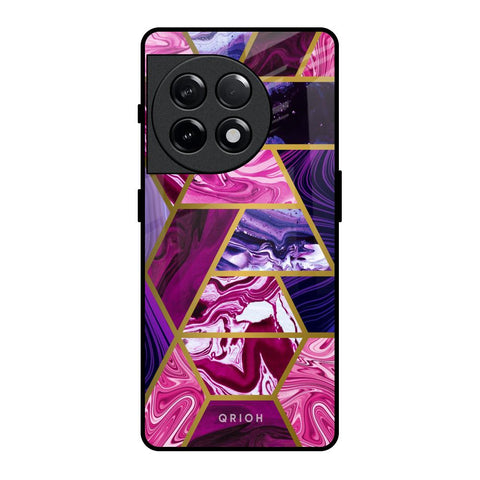 Electroplated Geometric Marble Glossy Case for OnePlus 11R 5G