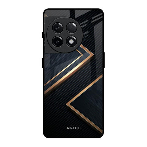 Sleek Golden & Navy Glossy Case for OnePlus 11R 5G