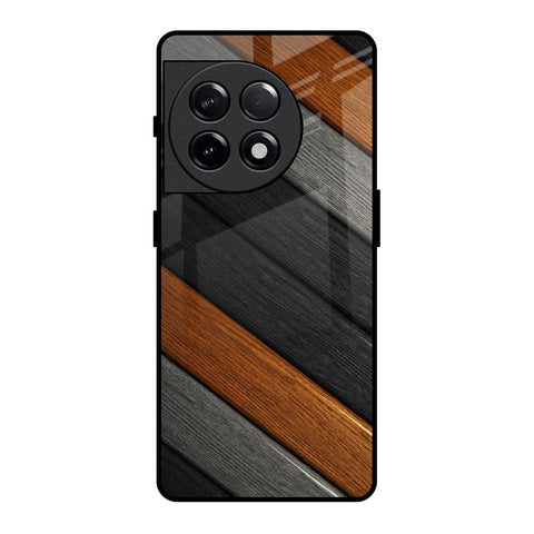 Tri Color Wood Glossy Case for OnePlus 11R 5G