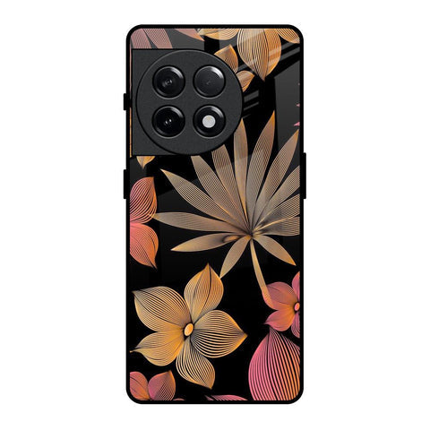 Lines Pattern Flowers Glossy Case for OnePlus 11R 5G