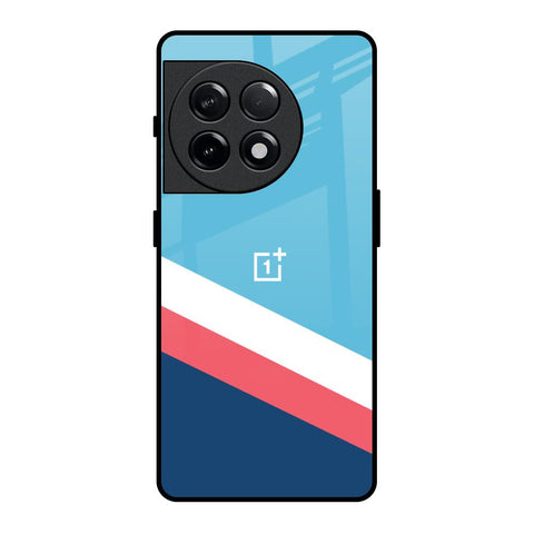 Pink & White Stripes Glossy Case For OnePlus 11R 5G