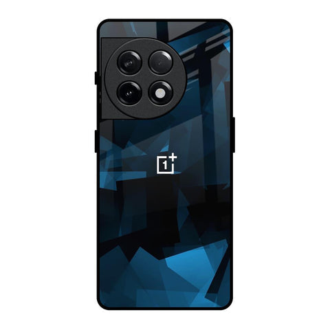 Polygonal Blue Box Glossy Case For OnePlus 11R 5G