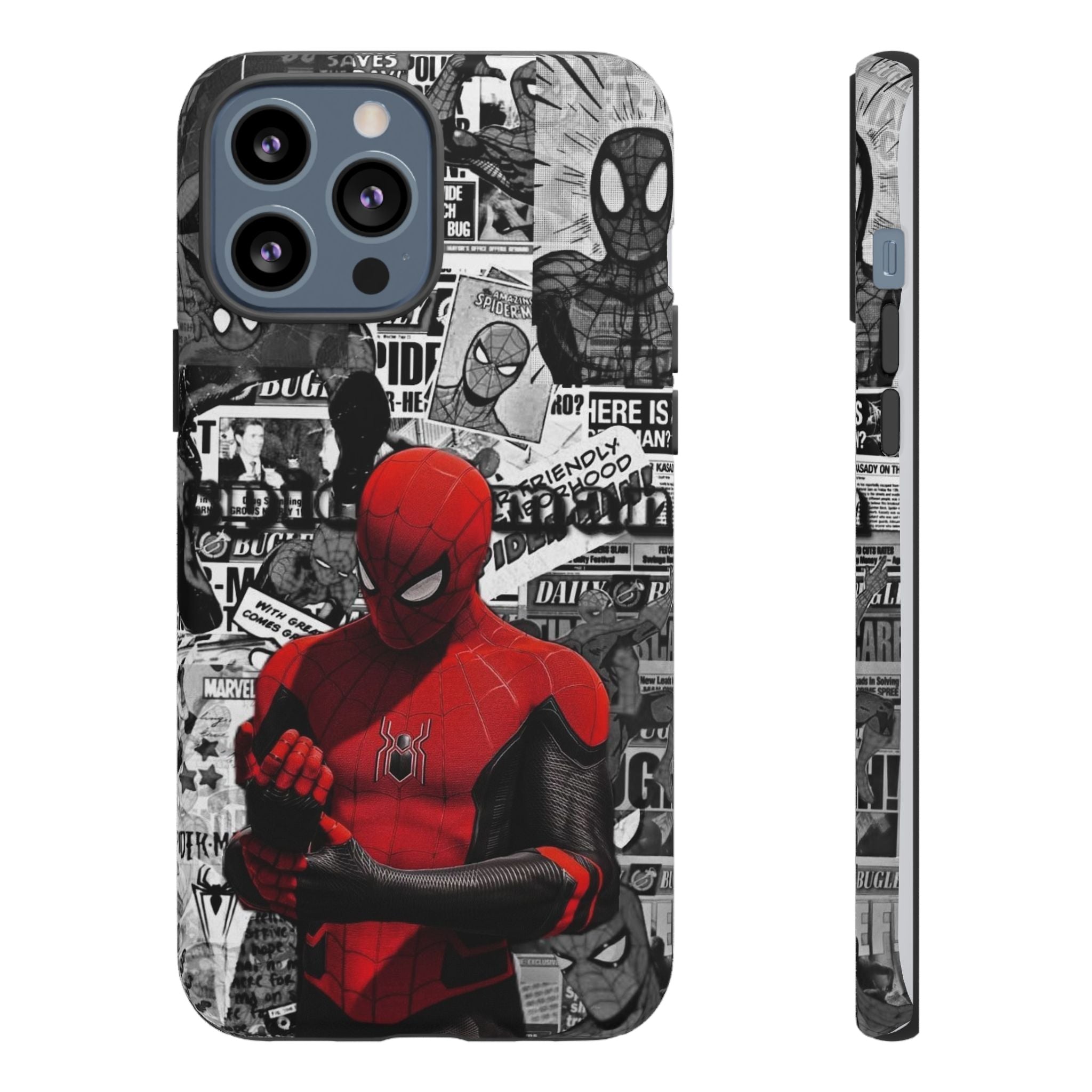 Red Mask Collage Premium Tough Shining Phone Case (Double Layer) Available For All iPhone Models
