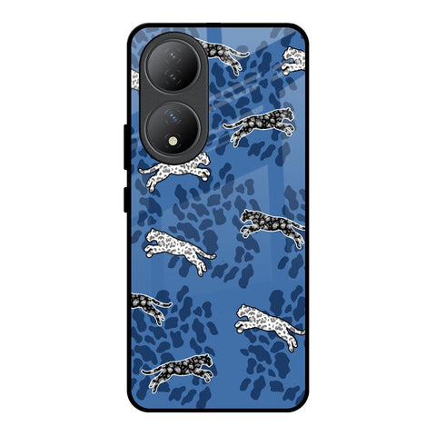 Blue Cheetah Glossy Case for Vivo Y100 5G