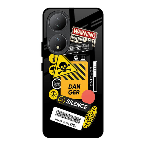 Danger Signs Glossy Case for Vivo Y100 5G