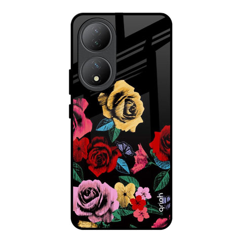 Floral Decorative Glossy Case For Vivo Y100 5G