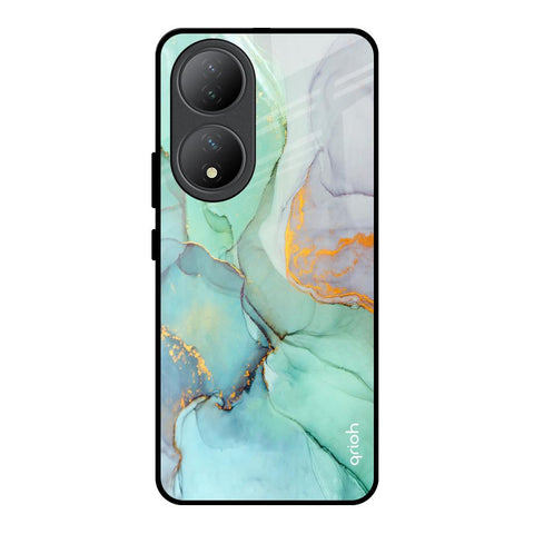 Green Marble Glossy Case for Vivo Y100 5G