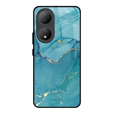 Blue Golden Glitter Glossy Case for Vivo Y100 5G