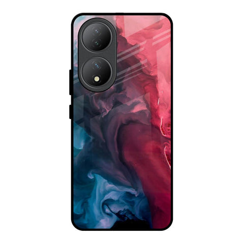Blue & Red Smoke Glossy Case for Vivo Y100 5G