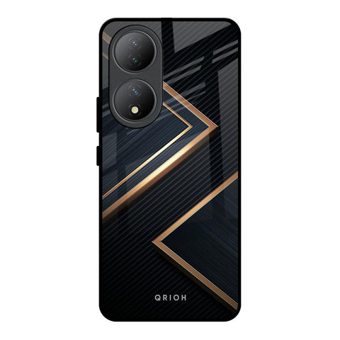 Sleek Golden & Navy Glossy Case for Vivo Y100 5G