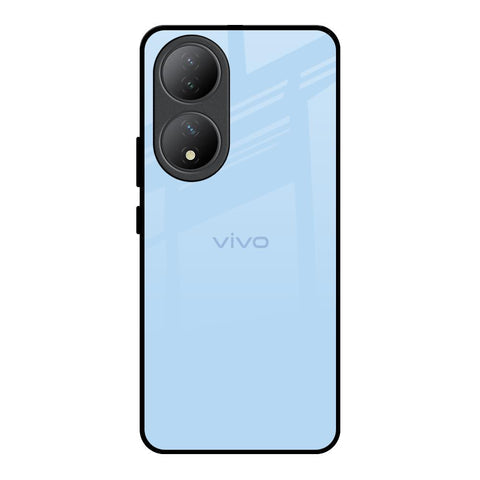 Pastel Sky Blue Glossy Case for Vivo Y100 5G