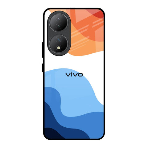 Wavy Color Pattern Glossy Case for Vivo Y100 5G