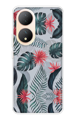 Retro Floral Leaf Soft Cover for Vivo Y100 5G