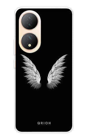 White Angel Wings Soft Cover for Vivo Y100 5G
