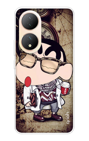 Nerdy Shinchan Soft Cover for Vivo Y100 5G