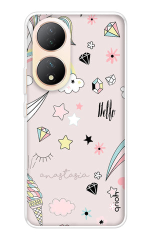 Unicorn Doodle Soft Cover For Vivo Y100 5G