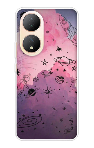 Space Doodles Art Soft Cover For Vivo Y100 5G