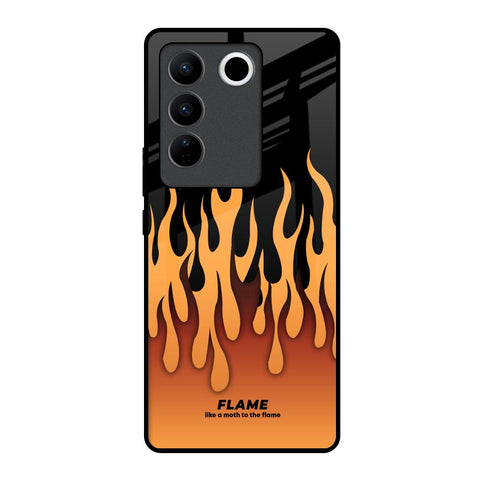 Fire Flame Glossy Case for Vivo V27 5G