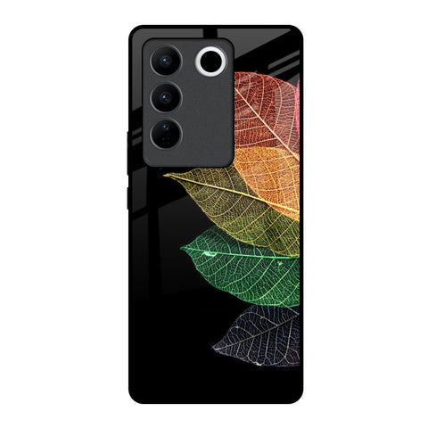 Colorful Leaves Glossy Case for Vivo V27 5G