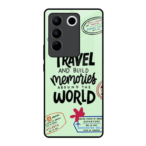 Travel Stamps Glossy Case for Vivo V27 5G