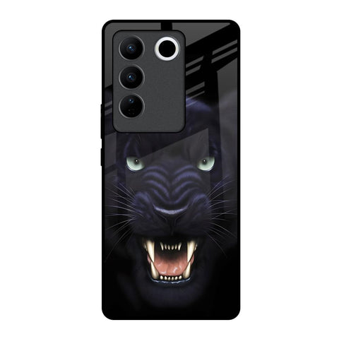 Angry Black Leopard Glossy Case for Vivo V27 5G