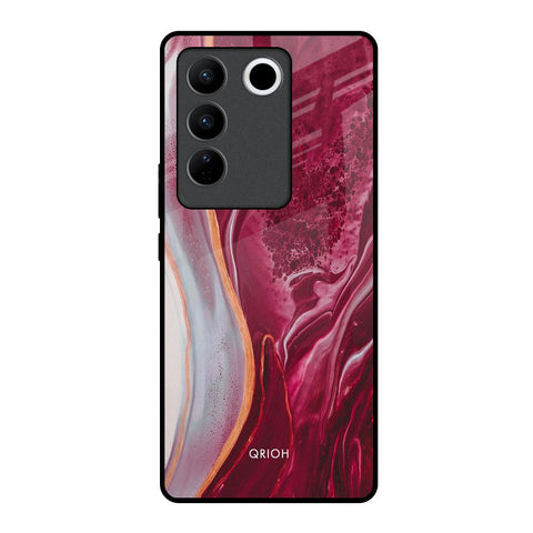 Crimson Ruby Glossy Case for Vivo V27 5G